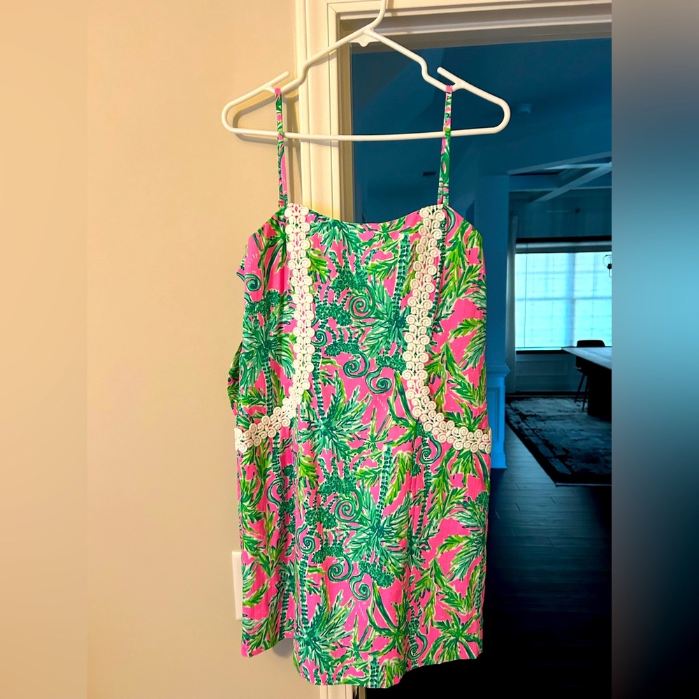 LILLY PULITZER Shelli Stretch Dress HANGIN AROUND Prosecco Pink dress